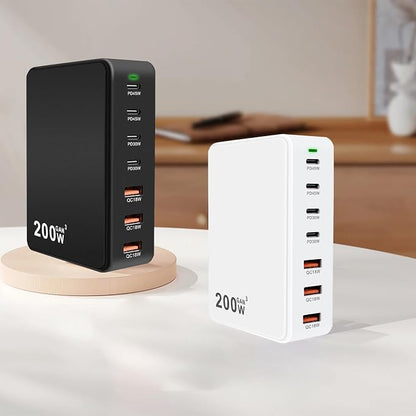 USB C Charger Charging Station 200W 7-Port GaN Fast Charging Block PD 3.0 TypeC - Image 7