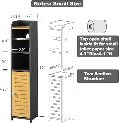 AOJEZOR Toilet Paper Holder Stand: No Drill Fit Small Bathroom - Image 4