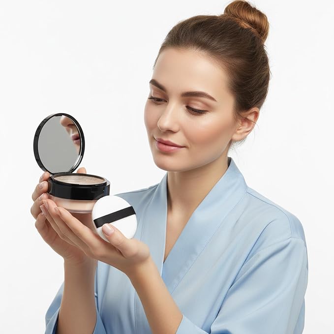 20g No Leaks Empty Reusable Plastic Loose Powder Container, Portable DIY Makeup - Image 3