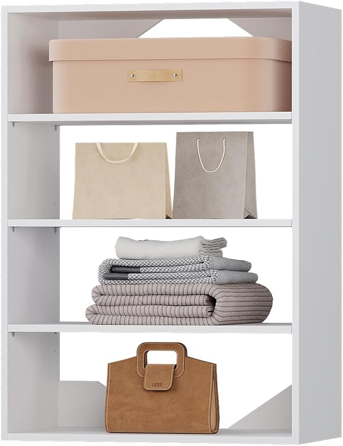 Short Tower Closet Mounted Storage Unit, Modular Closet System, Wood Closet by Unknown
