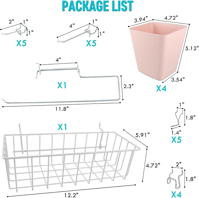 G.CORE Peg Board Organizer 21 Pack, Pegboard Accessories - Image 2