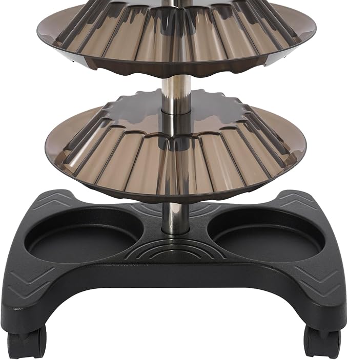 5-Tier Polish Carousel, 120-Bottle Cosmetic Tower w/Stainless Steel Core - Image 3