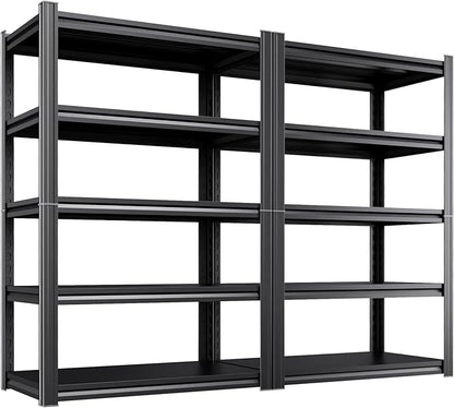 Set of 2 Garage Shelving Heavy Duty Storage Shelves, Metal Adjustable Shelving by AOAORGG