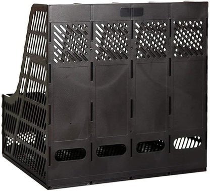 SAYEEC Desktop Magazine Holder Desk File Organizer 4 Compartments Vertical File - Image 4