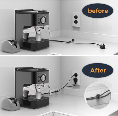 Cable Clips with Strong Self-Adhesive, XIAOXI R Shape Cable Management TV PC - Image 7