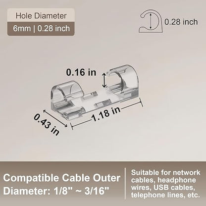 40PCS Strong Adhesive Cable Clips Clear, Premium Wire Holders - Image 3