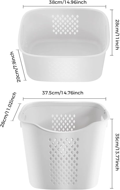 3 Tier Rolling Laundry Basket Vertical laundry hamper Sorter Cart - Image 9