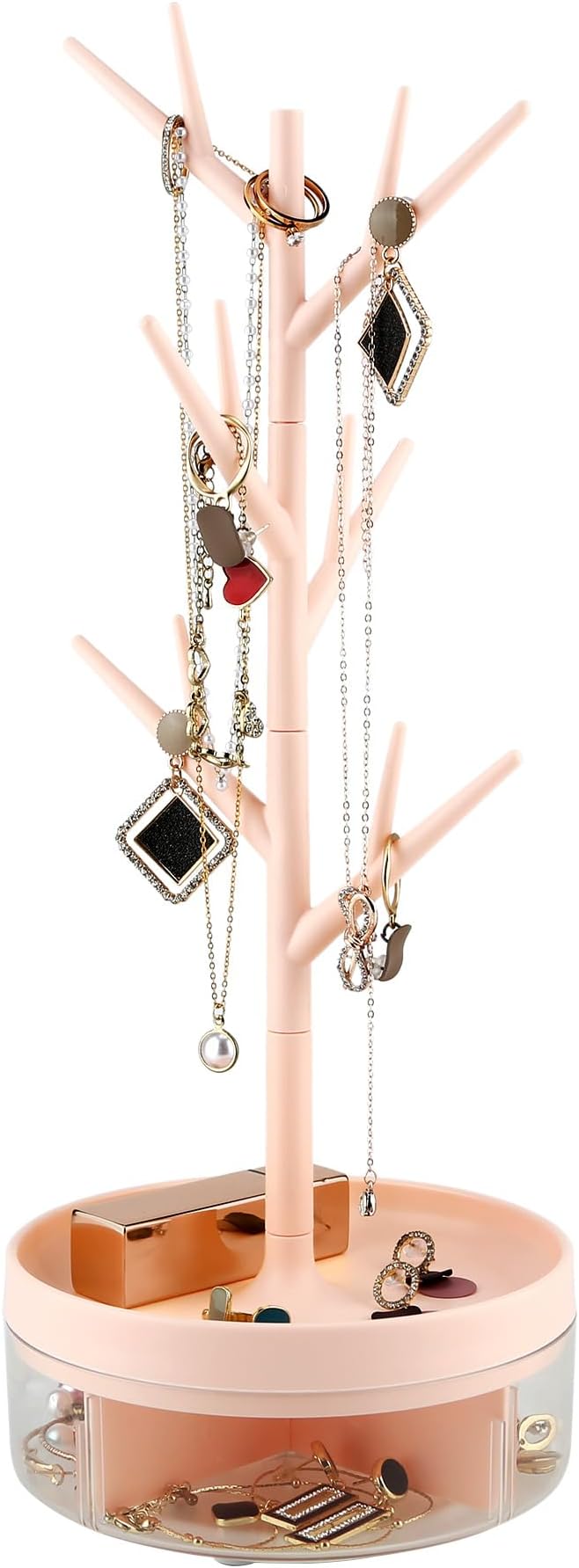 Branch Jewelry Rack With Rotatable Base and Storage Box Tree Tower Rack Hanging by Half+Room