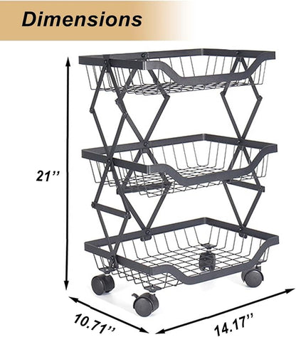 Rolling Kitchen Cart Utility Storage Stand - Image 2