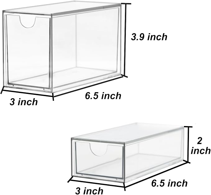 Acrylic Makeup Organizer, Plastic Organizer Bins - Image 3