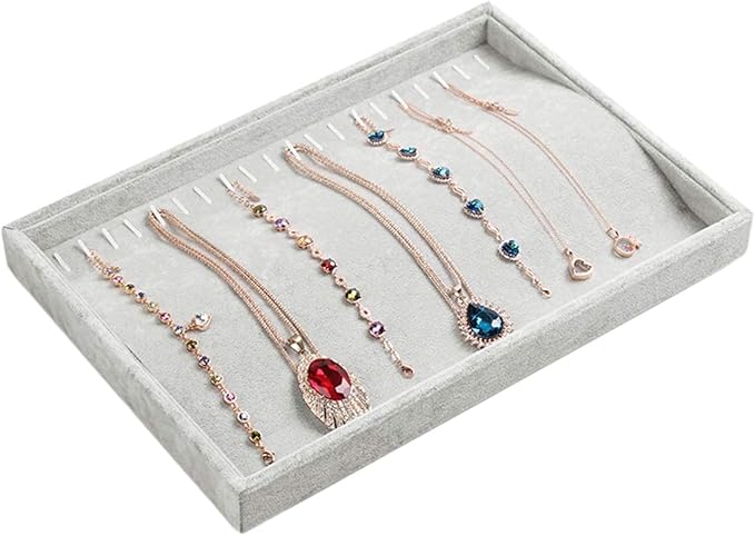 Stratalife 20 Hooks Necklace Organizer Tray, Stackable Jewelry Organizer by Stratalife