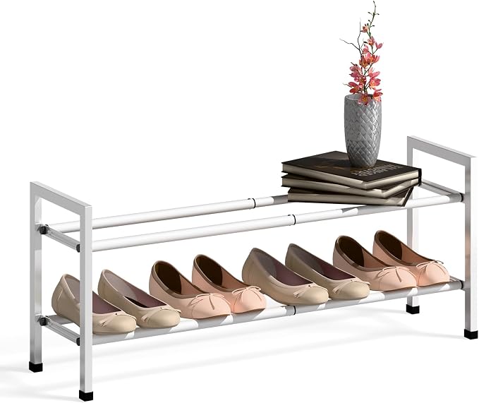 Bumusty 2-Tier Expandable Shoe Rack by Bumusty