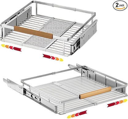 2 Pack Expandable Pull Out Cabinet Organizer，Side Mounting by Unknown