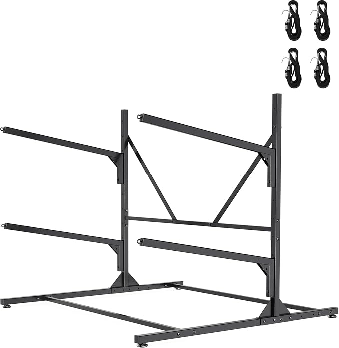 Kayak Storage Rack, Heavy Duty Freestanding Kayak Rack by LXVOOEE