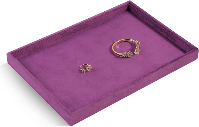 Velvet Stackable Jewelry Display Flat Tray - Image 4