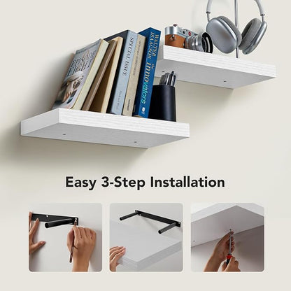 AMADA HOMEFURNISHING Floating Shelves Wall Mounted, 15 x 7 Inch Wall Shelves - Image 6