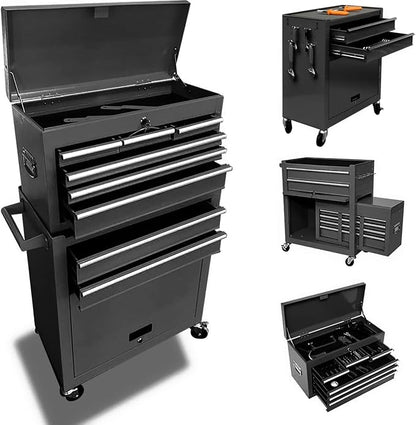 8-Drawer High Capacity Rolling Tool Chest, Removable Cabinet Storage Tool Box by Thechoiceofanewgeneration