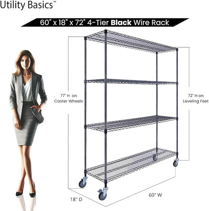 NSF Commercial 4-Tier Wire Shelving - Image 2