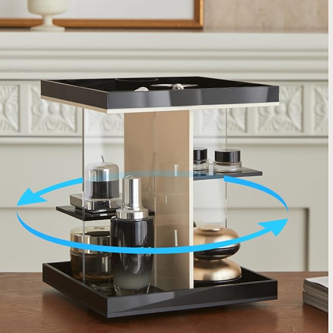 Rotating Makeup Organizer, 360 Degree Acrylic Cosmetic Storage Carousel - Image 8