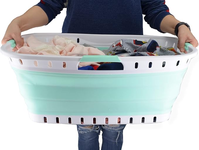 SAMMART 44L Collapsible Plastic Laundry Basket - Image 6