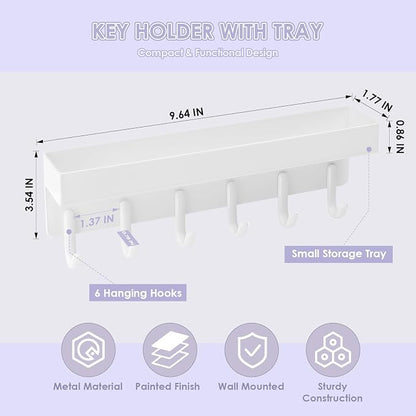 VIS'V Key Holder Wall Mount, Adhesive Key Rack - Image 5