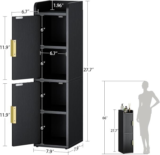 Yoobure Small Bathroom Storage Cabinet - Image 3
