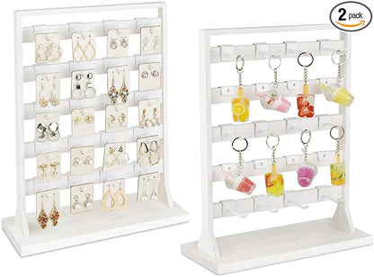 Ikee Design Free Assemble 2 Pcs Set Wooden Jewelry Display Rack by IkeeDesign