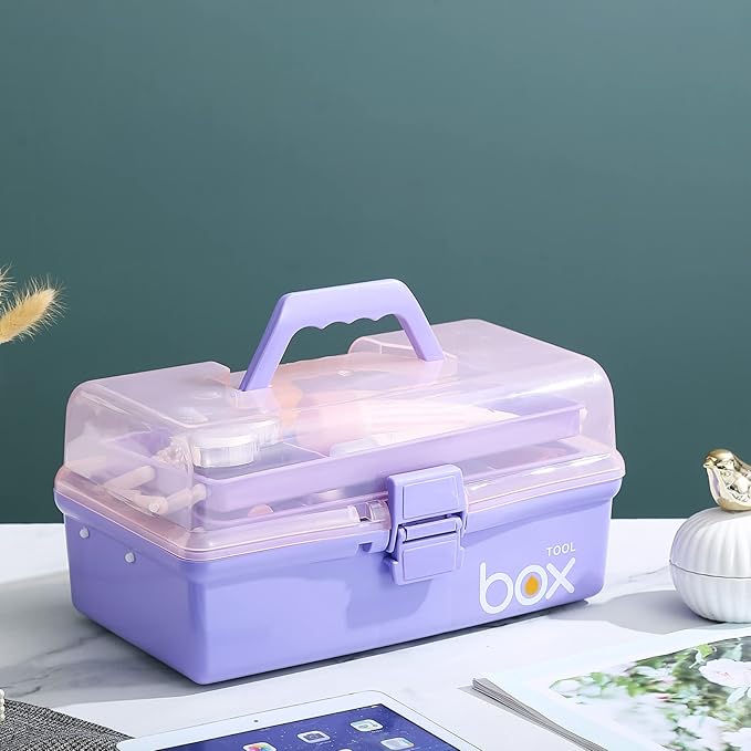12'' Three-Layer Clear Plastic Storage Box/Tool Box - Image 5