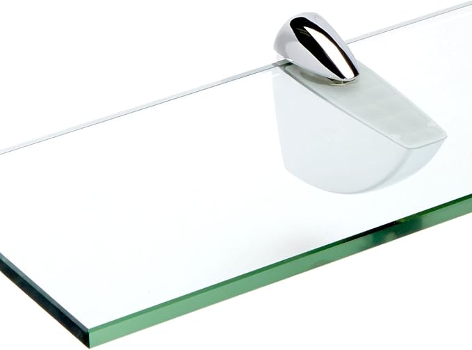 Spancraft Glass O-4.75x33-Chrome Oriole Glass Shelf, 4.75" x 33" - Image 2