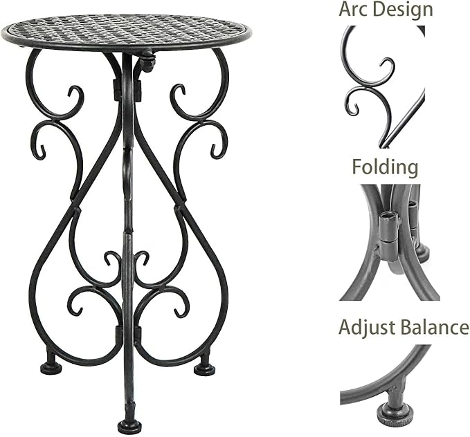 NAKUPE Metal Plant Stands 2 Pack, Heavy Duty Plant Pedestal 17" Tall, Single - Image 6