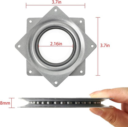 2 Pack 4" Lazy Susan Turntable 300 LBS pounds Steel Ball Bearing Rotating Tray - Image 2