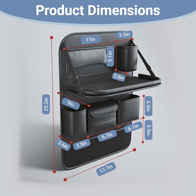 2 Pack Leather Car Backseat Organizer - Image 2