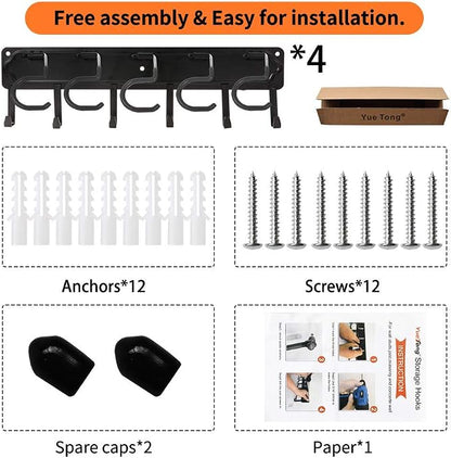 YueTong 68" All Metal Garden Tool Organizer, Adjustable Garage Wall Organizers - Image 6