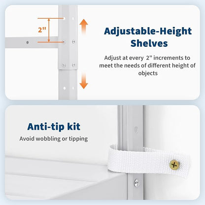 Storage Shelves, Heavy Duty Garage Storage Shelves 5-Tier Metal Shelving Unit - Image 5
