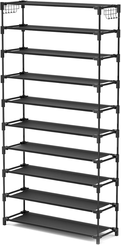 LANTEFUL 10 Tiers Shoe Rack 50 Pairs Large Capacity Tall Shoe Organizer Sturdy - Image 8