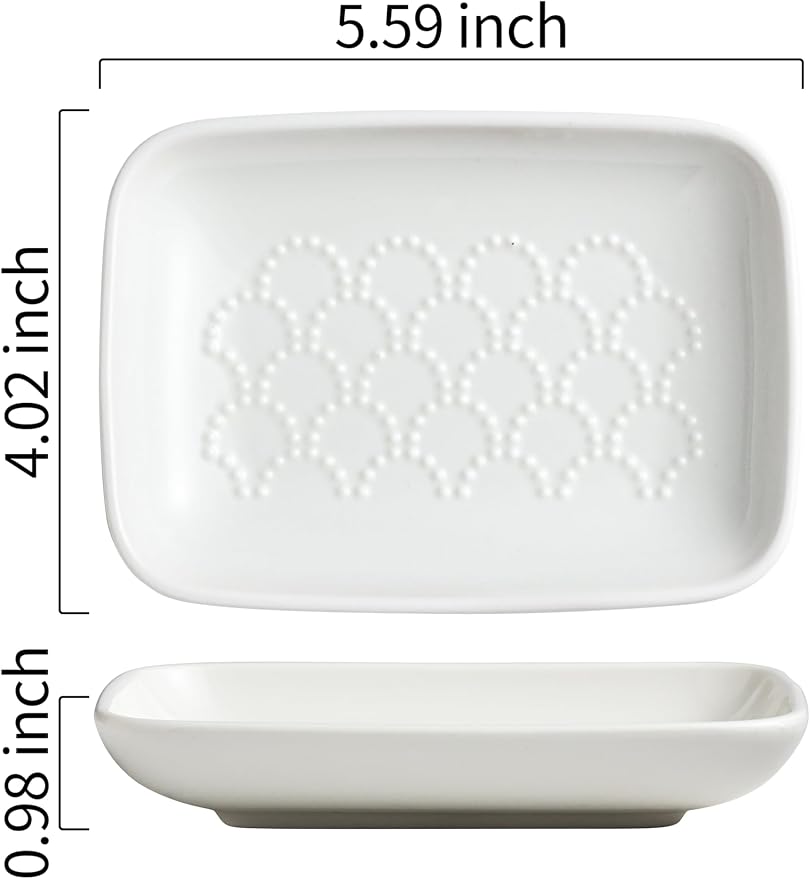 Gomakren Soap Dish for Shower, Christmas Ceramic Soap Dishes for Bar Soap Sponge - Image 9