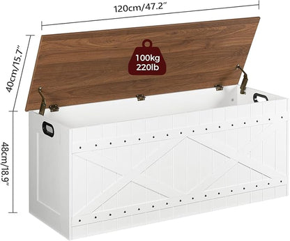 MAHANCRIS 47.2" Storage Chest, Extra Large Toy Box - Image 2