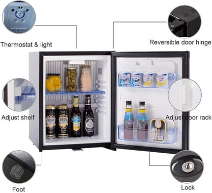 Smad Mini Fridge with Lock Compact Refrigerator - Image 4