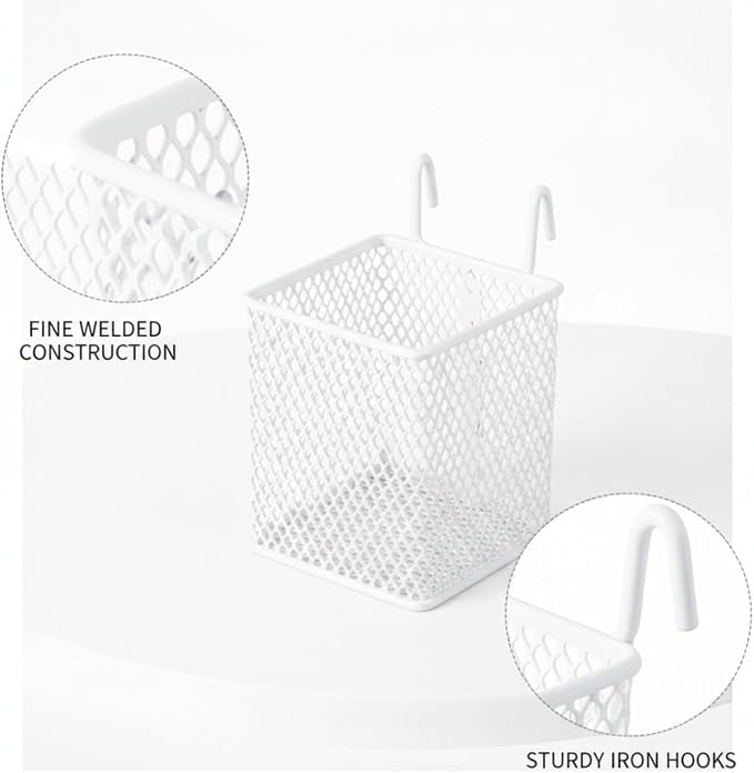 Wire Grid Hanging Basket, Iron Wall Mount Organizer - Image 6