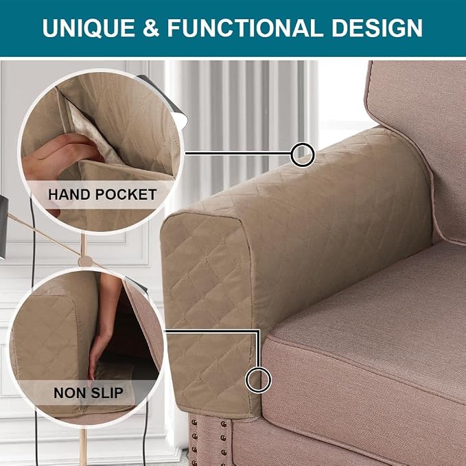 Turquoize 2 Pack Waterproof Armrest Covers - Image 4