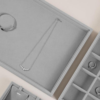 Velvet Stackable Jewelry Display Flat Tray - Image 7