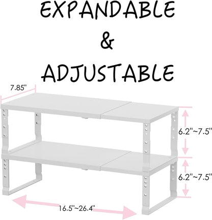 Adjustable Metal Shelving Unit, Stackable & Expendable Storage Rack - Image 3