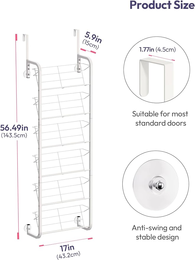 SWTYMIKI Over the Door Shoe Organizer - Image 2