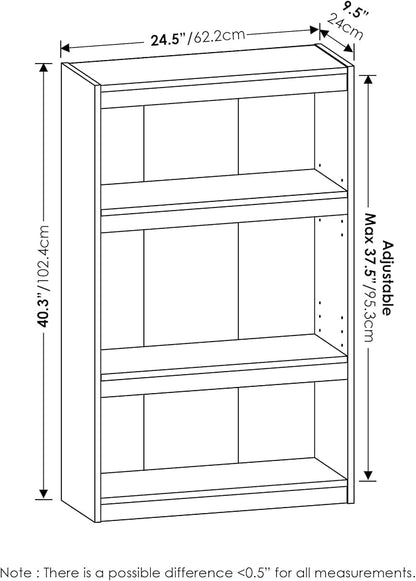 Furinno Jaya Book Shelf, 3-Tier Modern Bookshelf - Image 2