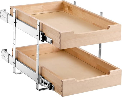 VEVOR 2 Tier Pull Out Cabinet Organizer, Soft Close Slide out Shelf, Heavy-Duty - Image 10