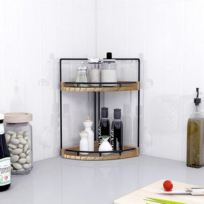 Dorhors 2-Tier Bathroom Counter Organizer, Vanity Counter Corner Shelf - Image 6