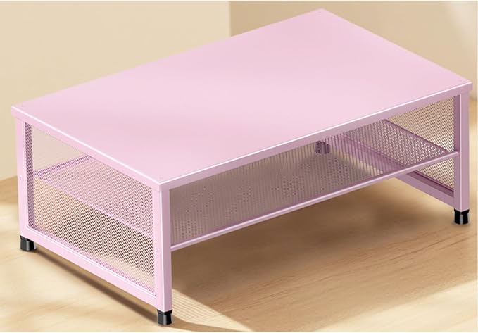 Desk Organizers and Accessories, 2-Tier Metal Computer Monitor Stand Riser by ECOLOVI