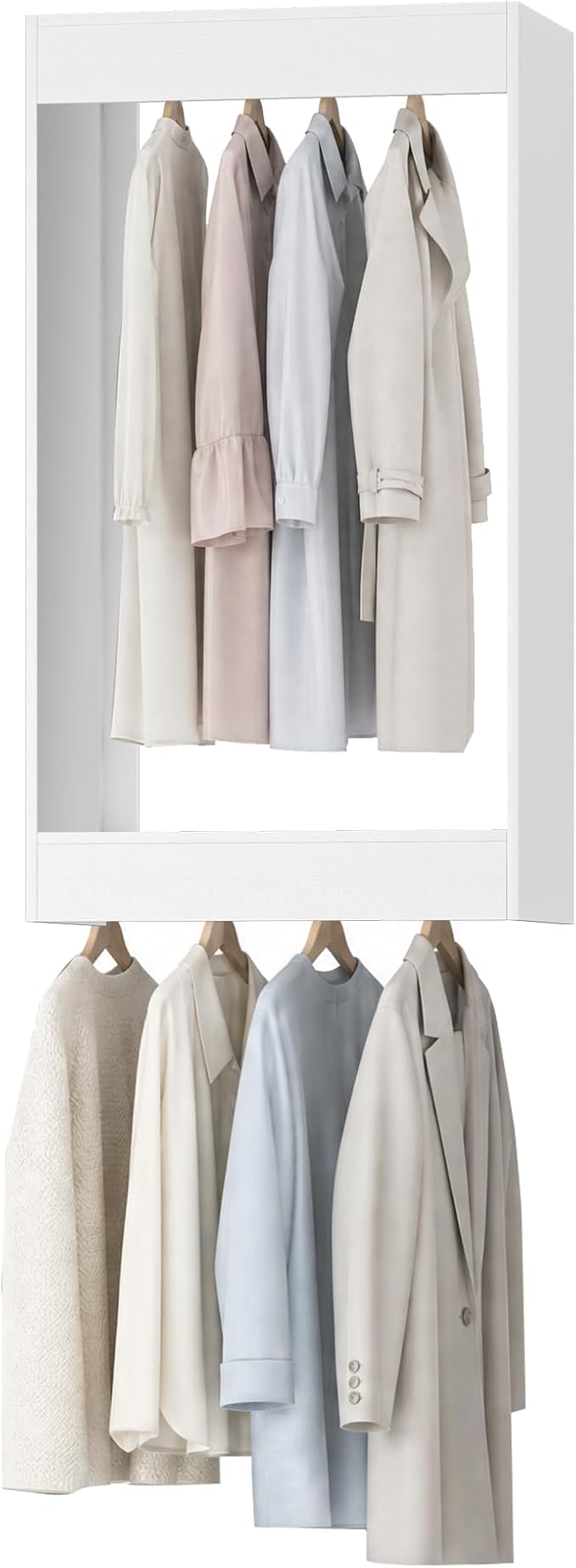 31.5" Wide Double Hanging Modular Closet System, Wall-Mounted Closet Organizer by Unknown