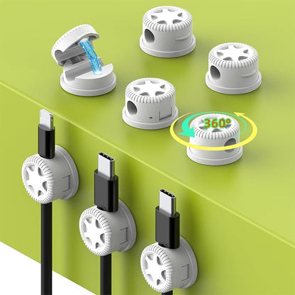 11PCS Cable Management Cord Holder Organizer, Magnetic Cable Clips Adhesive - Image 2