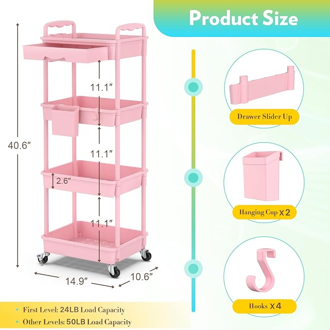 SUNALLY Makeup Cart Organizer - Image 2